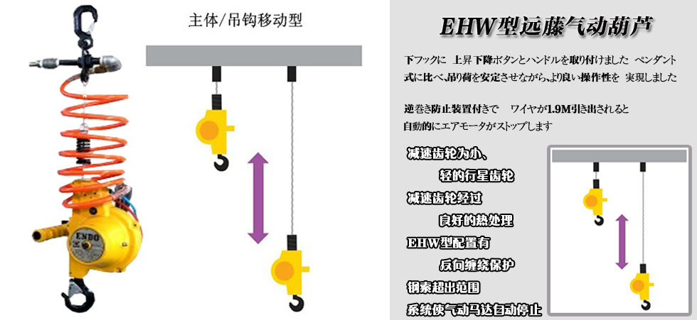 EHW型ENDO遠(yuǎn)藤氣動(dòng)葫蘆