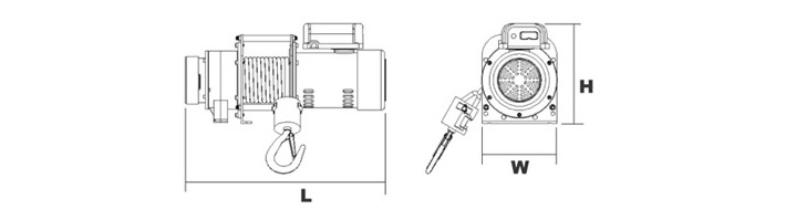 DU-201小型卷揚(yáng)機(jī)產(chǎn)品尺寸圖