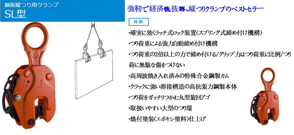 日本SL型縱向起吊夾鉗圖