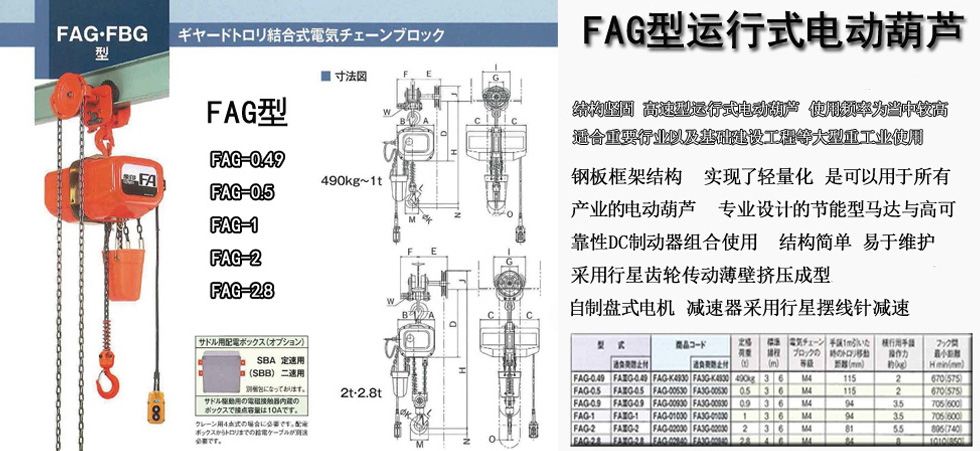 FAG型運(yùn)行式電動(dòng)葫蘆