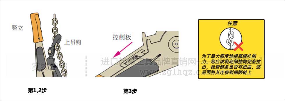鏈條捆綁拉緊器如何拉緊？
